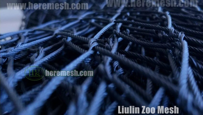 black stainless steel rope mesh is very beautiful