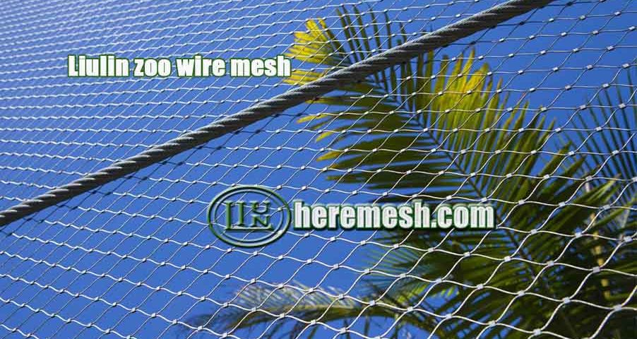 beautiful aviary fence with wire rope ferruled mesh