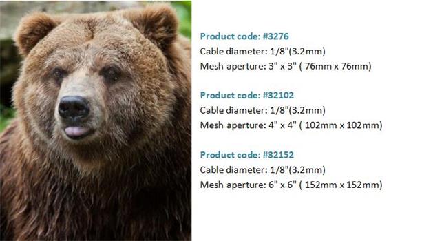 Grizzly Bear Fence Mesh 