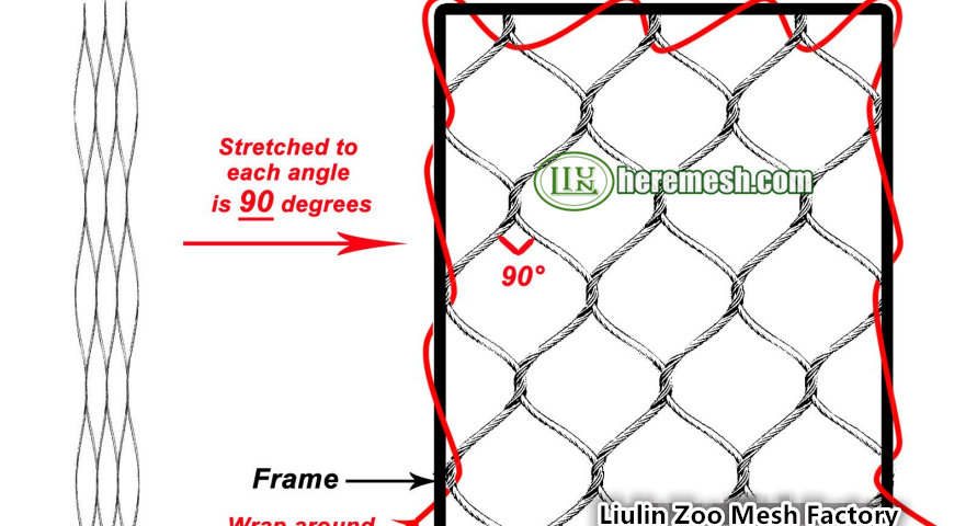 Install And Fix The Stainless Steel Cable Mesh