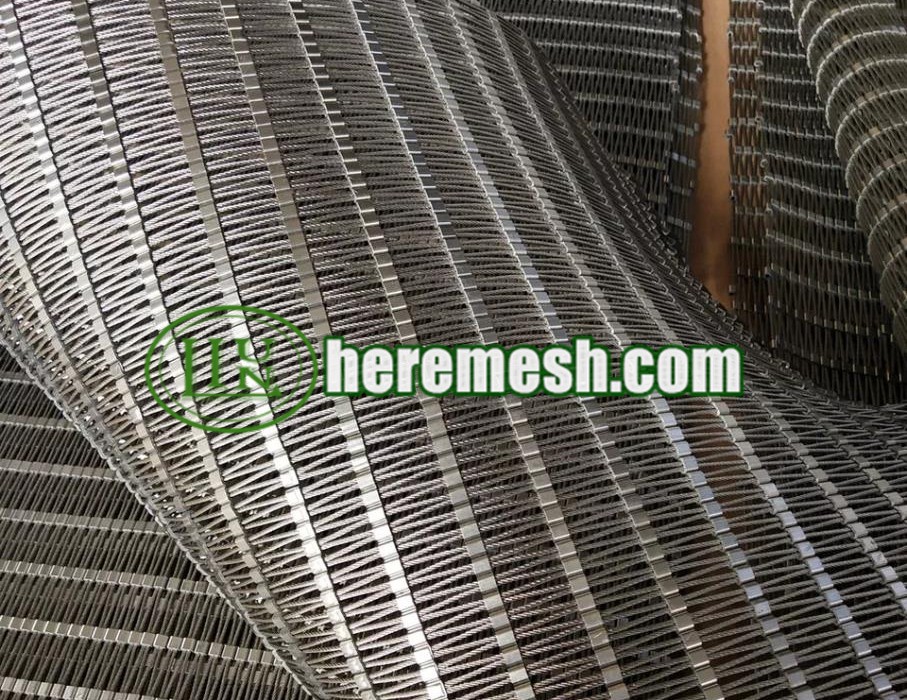 Ferrule Type Stainless Steel Rope Mesh , Ferrule Mesh